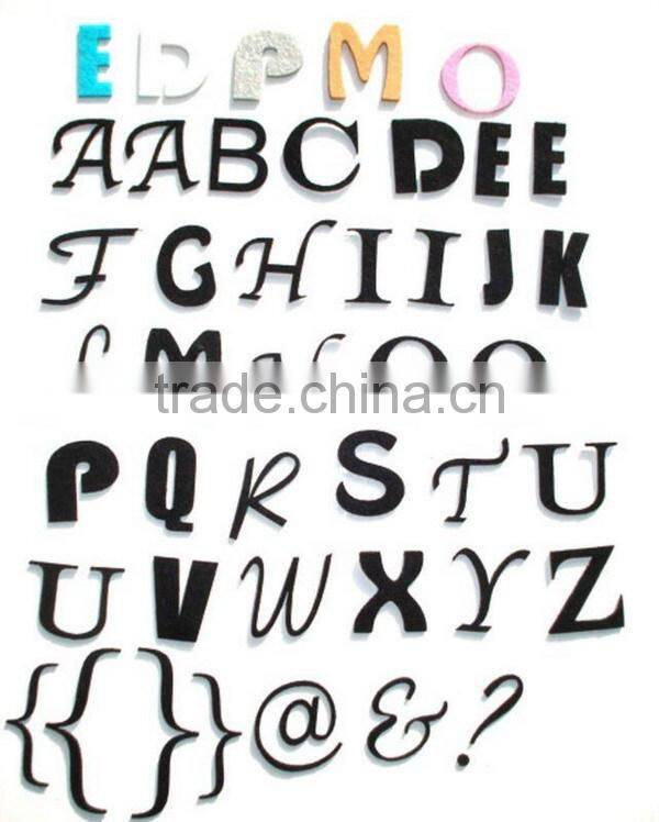 eco friendly new products promotional gift wholesale ornaments felt fabric letter sticker on alibaba express