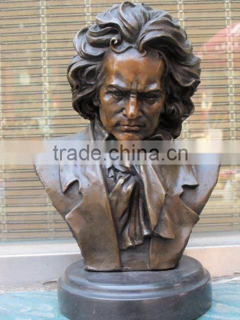 famous Musician beethoven bust bronze statue for Music theatre
