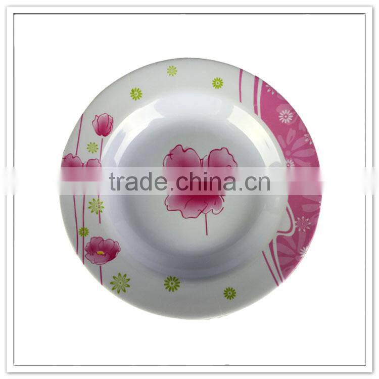House design ware food safety personalized flower plate plastic