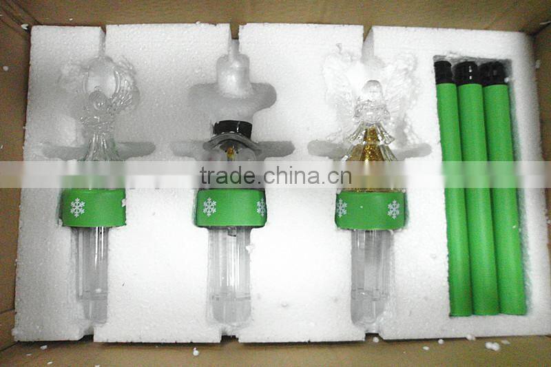 cheap plastic angel outdoor decoration 6H timer led garden light