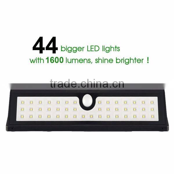 44 LED Detailed motion sensor solar garden light parts hot sale solar home light