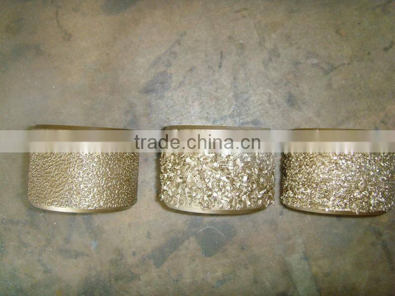 Vacuum brazed diamond abrasive drum wheels for marble