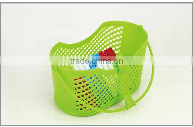 best selling PP plastic clothes peg basket XYB9902
