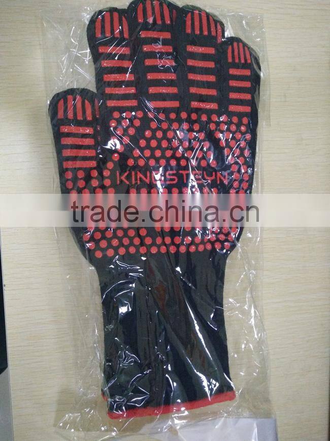 Wholesale Aramid Fiber Heat Resistant BBQ Gloves Cooking Gloves