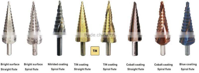 4-32mm Hex Shank TiN HSS Step Drill Bit