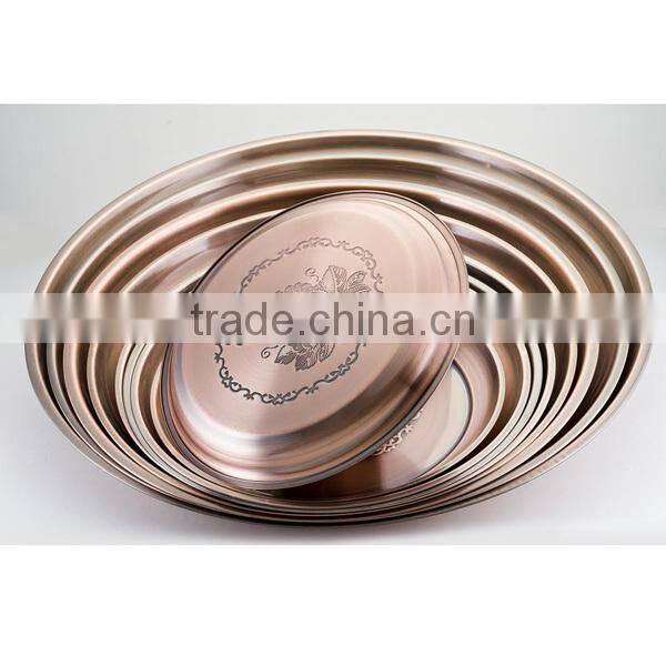 25cm to 80cm Kitchen Stainless Steels Round Serving Tray