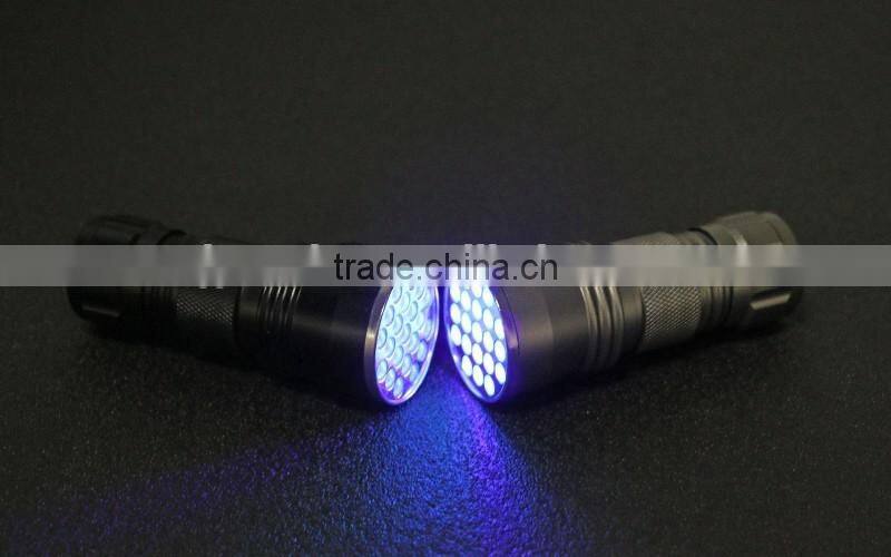 21 led UV purple light flashlight