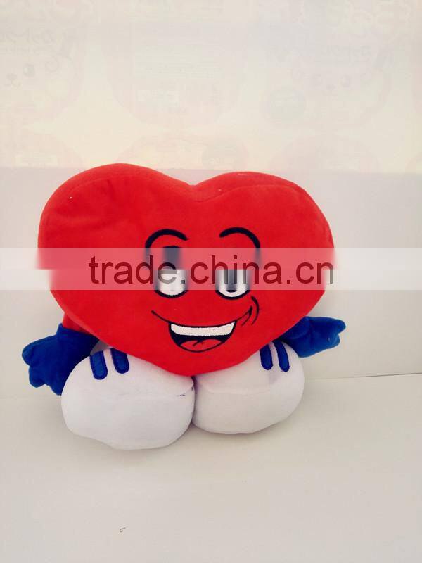 Lovely heart shaped plush pillow toys with China supplier