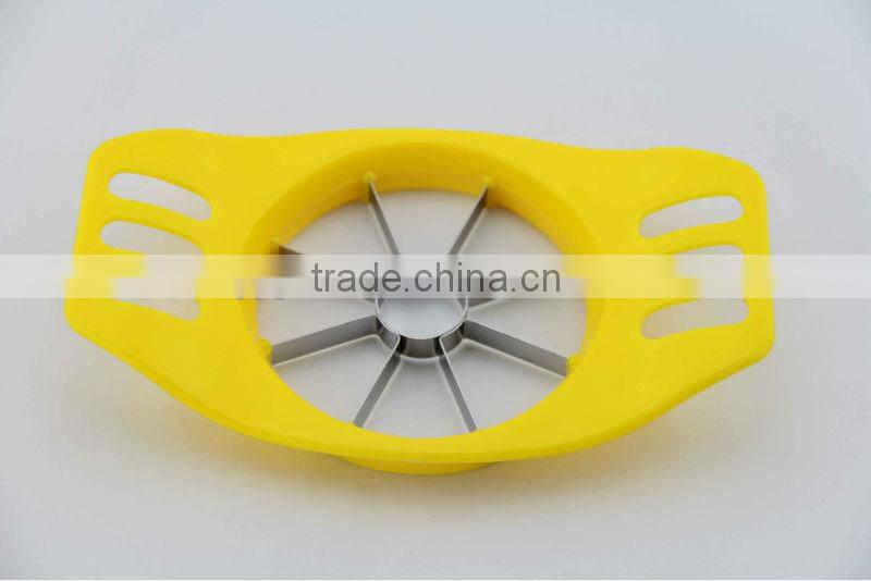 Cute yellow fruit tools medium size plastic spiral slicer for vegetables and fruits