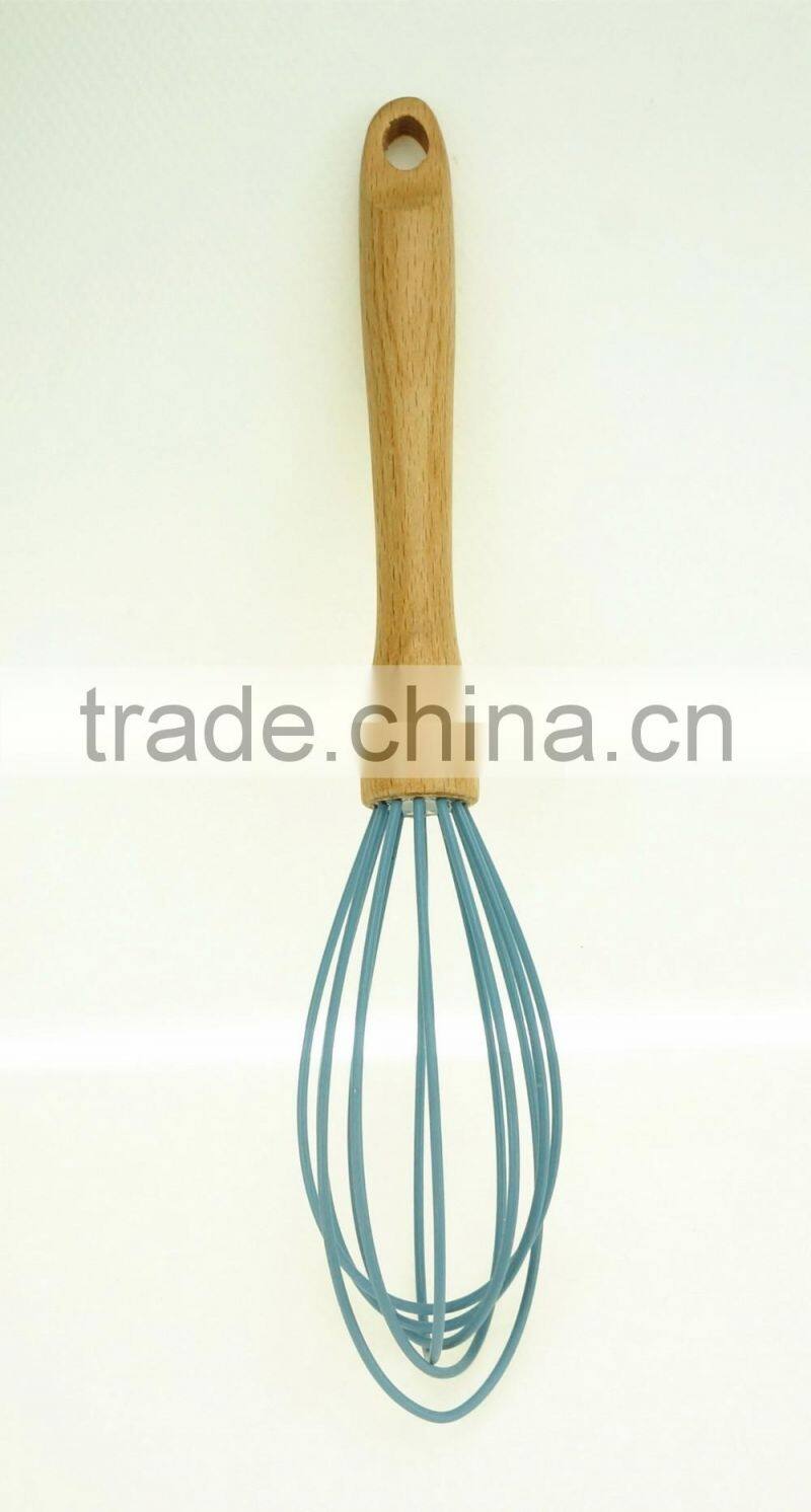 13039 Silicone Whisk with wooden handle