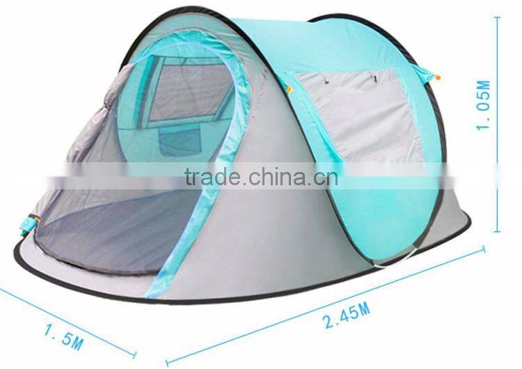 automatic 2 second pop up style outdoor camping single layer 2-3 person family water proof tent