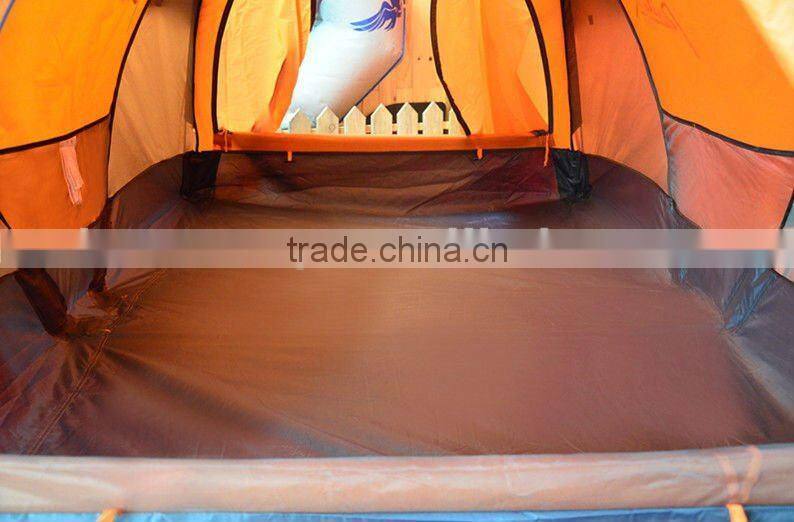 Orange 4 poles tents for outdoor activity