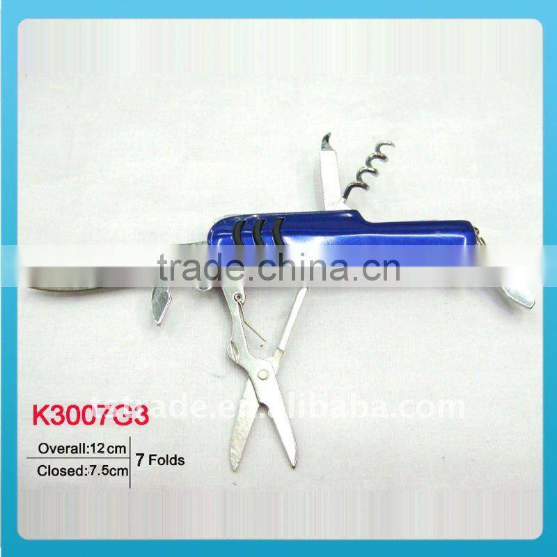 "stock"New design multi knife Novelty pocket knife multi functiona utility kinfe LED knife(K5011SG3.)