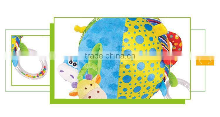 Wholesale rattles set cartoon funny ball baby plush toy