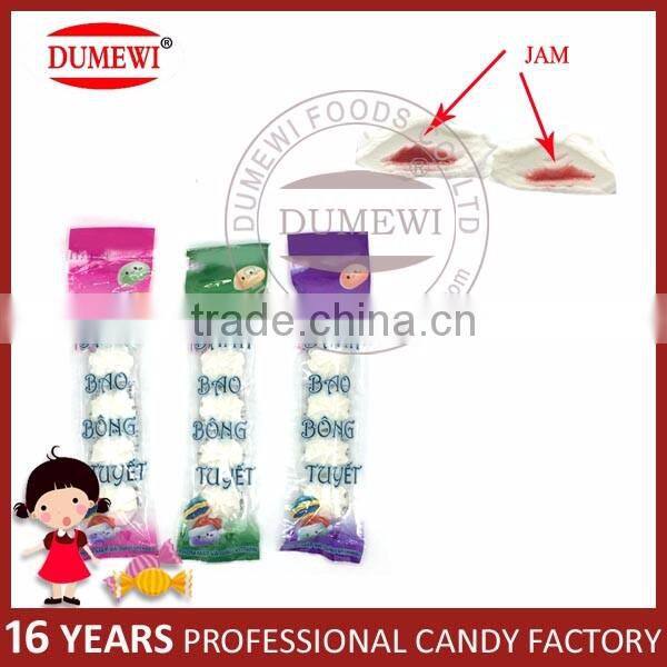 Flower Shape Jam Filled Marshmallow Cube Candy