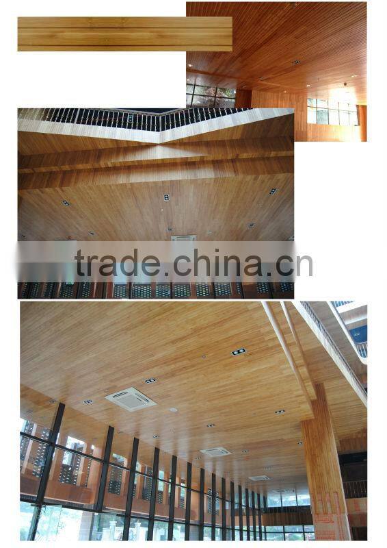 Carbonized Horizontal 2 Layers Matt Finish Bamboo Wall Panel and bamboo Ceiling With Durable Quality