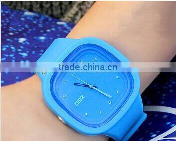 alibaba express multicolor silicone interchange watch wholesale square jelly silicone watch