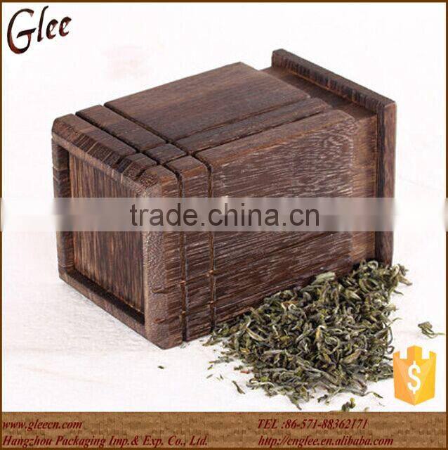 Burned Wooden Tea Canister Wholesale