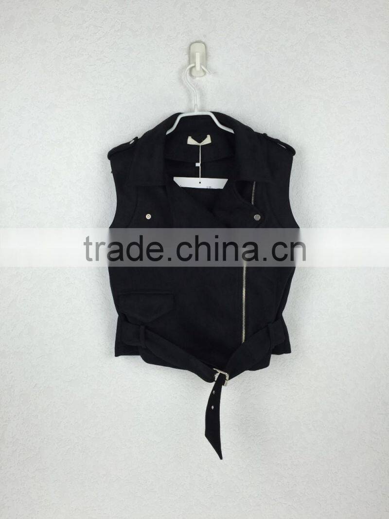 Custom Design Premium Quality Trendy Women Black Short Vest