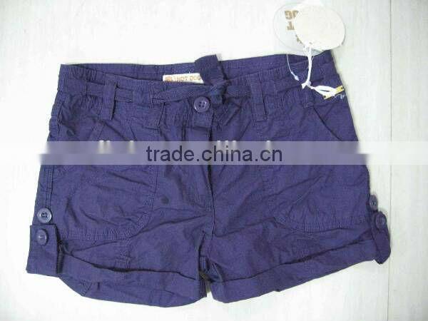 2017 New Fashion 100% Cotton Fabric Girl Shorts