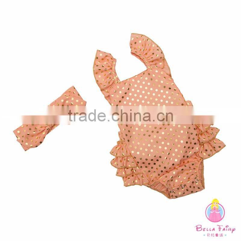 2017 Boutique Baby Clothing Baby Cotton Romper Summer Jumpsuits For Girls