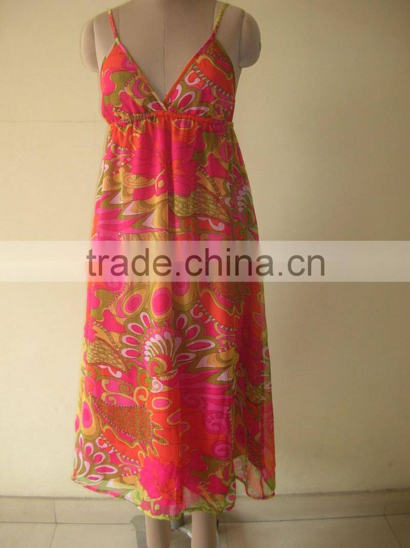 Off shoulder Sequence Embroidered Summer Dress