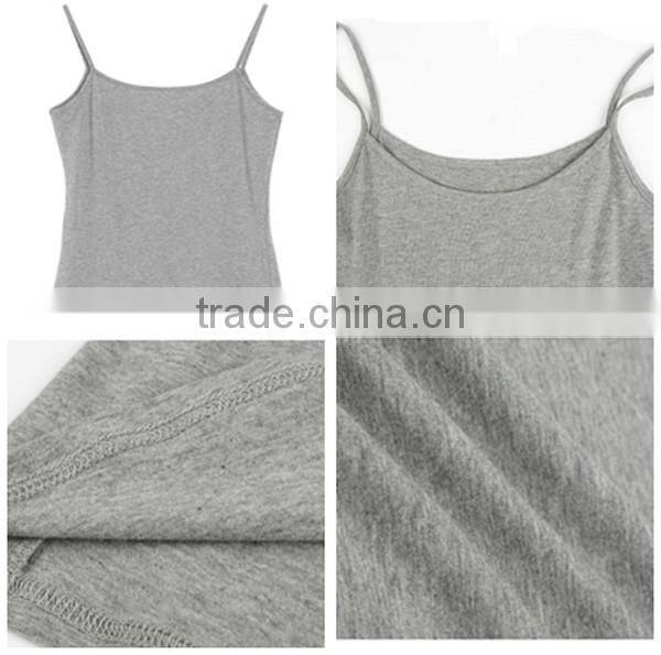 Chinese Clothing Manufacturers Tank Top /O Neck Sleeveless Crop Top / Woman Apparel Lady Top
