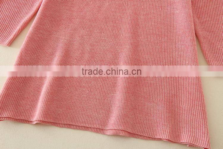 Kids CNY sweater dresses, black knitting girl's sweater, round collar long sleeve valentine's day sweater dress