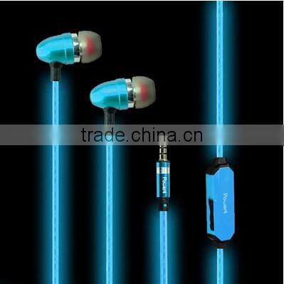2015 Newest!!! sound music light und active earphone glow with the music Can pick up the phone