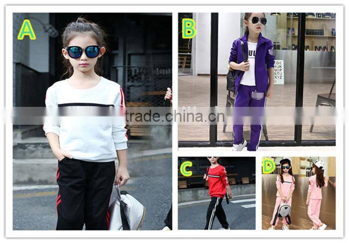 AS-595G new arrival sports clothes wholesale factory children's clothes sets girls' 2pcs fancy clothing