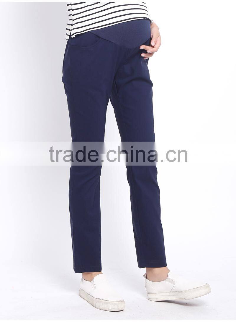 Plus Size Stretch Maternity Clothes Belly Band Trousers Straight Cut Pregnant Pants Maternity Pants