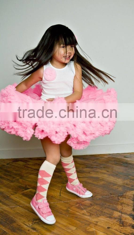 Hot sale cute tutu skirts teen pettiskirt pettiskirt outfit cute girls skirt chiffon wholesale pettiskirts set for girls