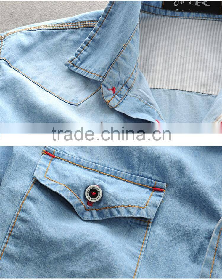 2015 High Quality 100% Cotton custom design contrast color men slim fit long shirt and lehenga