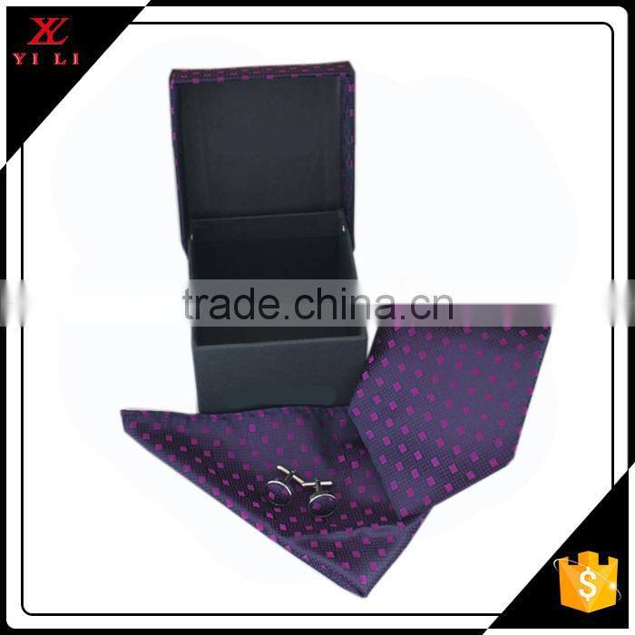 fashion man custom logo polyester tie gift set