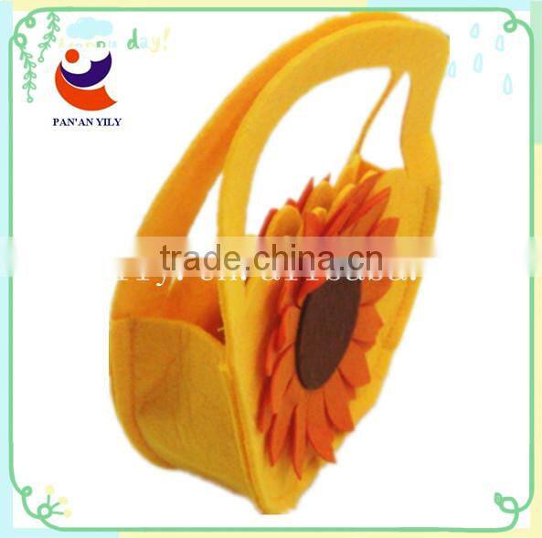 hot sale fashion yellow easter bag decoration easter basket decor