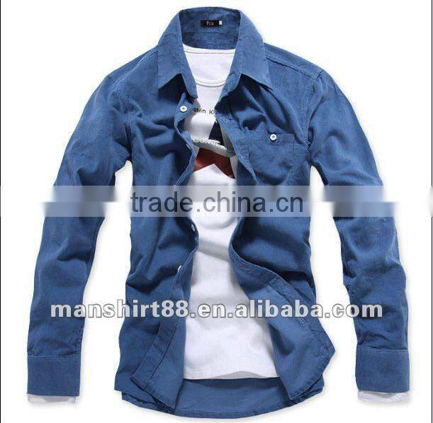 2016 superbly multicolor men corduroy casual shirt