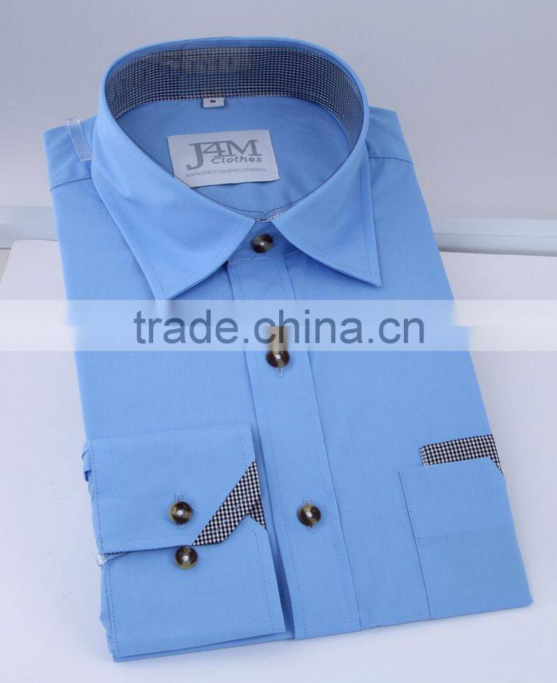 stiff collar mens solid color dress shirts