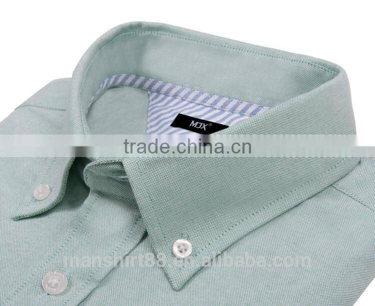 latest fashion design contrast color non iron washed oxford shirt for men