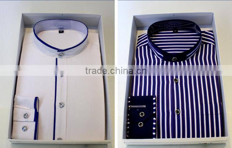 100% Cotton New button down shirts ,fashion pinstripe long sleeve shirts for men,OEM service for men's shirts