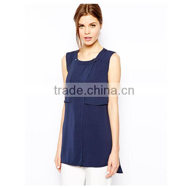 sleeveless ladies long beauty tunic tops