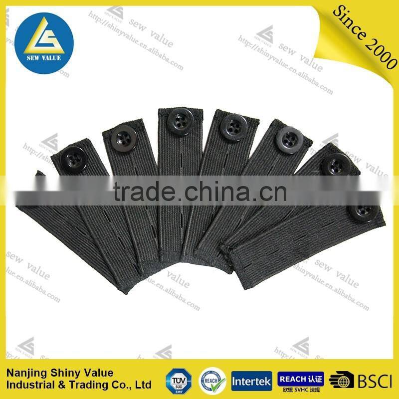 Promotional gift type elastic material in high tension button extenders for pants
