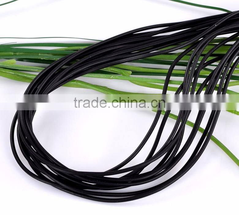 Hihg Quality 2mm 10M length Black Round Rubber Jewelry Cord