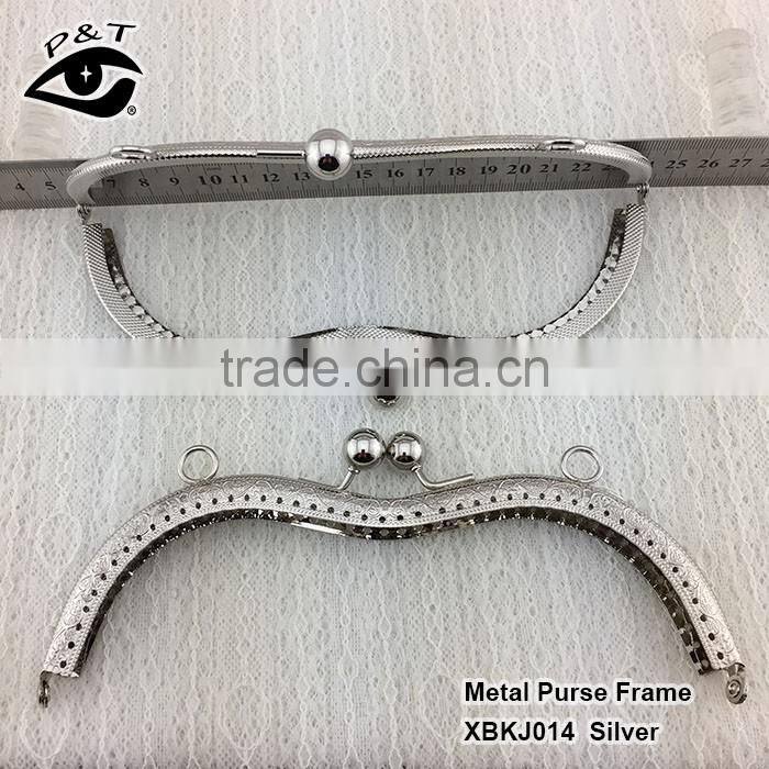 18CM embossed pattern metal clasp frames for handbags