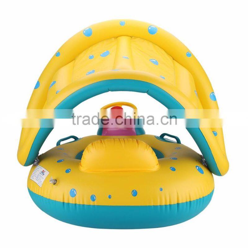 Inflatable Kids Baby Swim Float Boat with Sunshade Inflatable