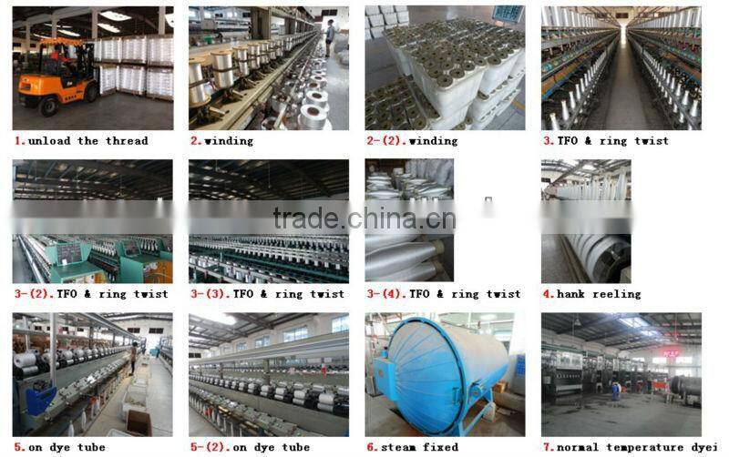 Best quality custom rayon fdy twisted warp yarn 150D/1