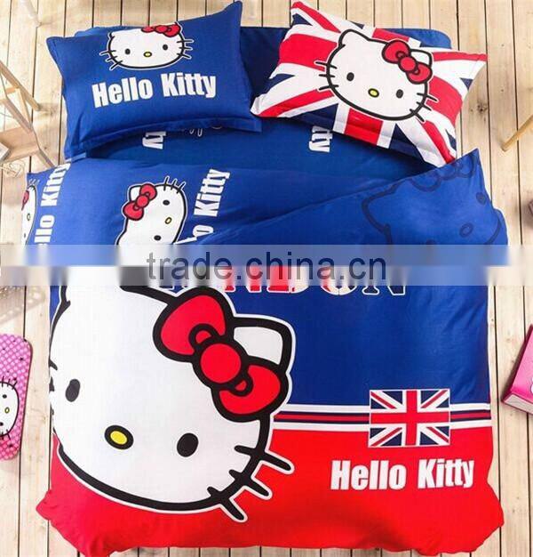 Hot selling Hello Kitty Bedding sets Kids cotton bedding set wholesale price