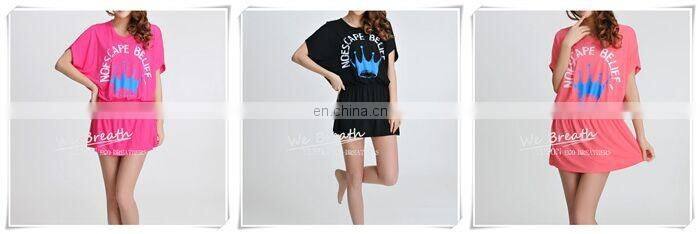 Ladies' Eco Yarn Dye Bamboo Fabric Cover-up Sleepwear Designed Printing