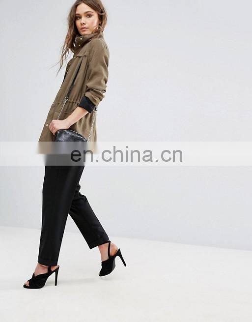 Hot sale fashion ladies long dust wind coat manufacture