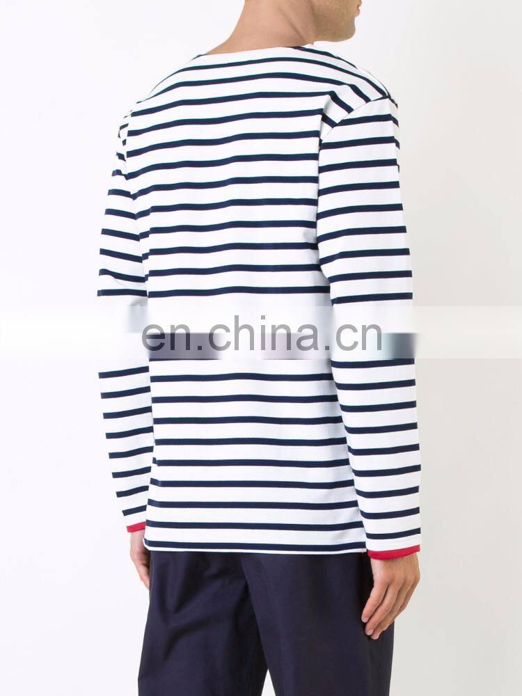 White cotton striped T-shirt from What we sew Cotton 100% Machine Wash
