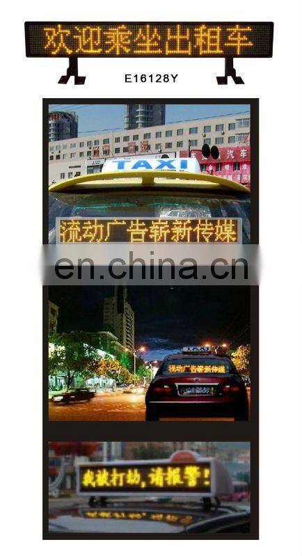 LED moving sign display for car use/taxi ,programme advertising Panel